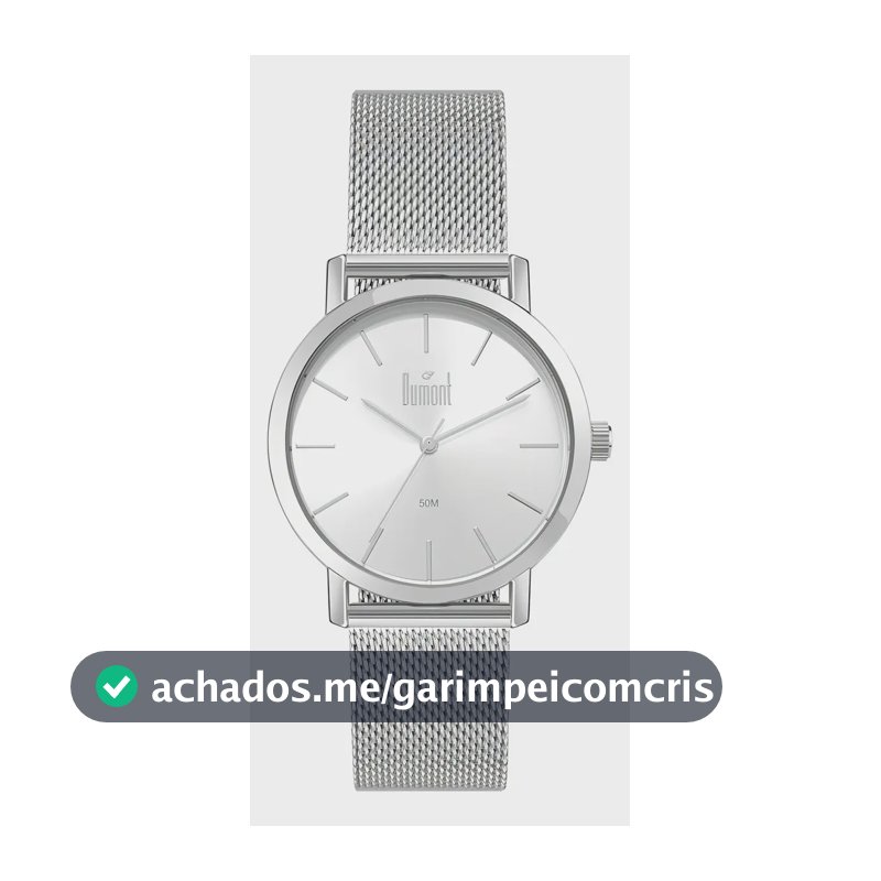 Relógio Dumont Traveller Masculino de Aço Prata Analógico
