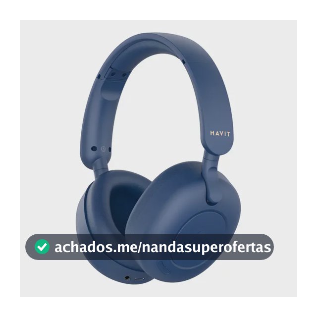 Headphone Havit H655bt Anc Hibrido Bluetooth 5.3 Multiponto Cor Azul
