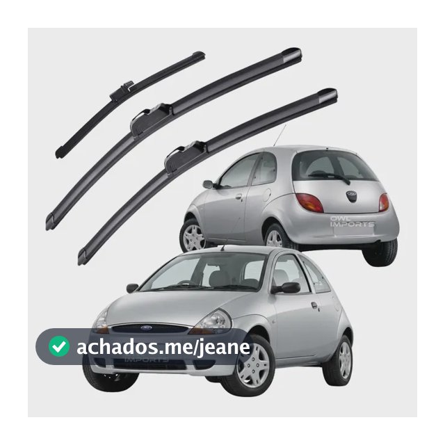 Kit 3 Palhetas Limpador Parabrisa Chuva Ford Ka 1997 A 2009