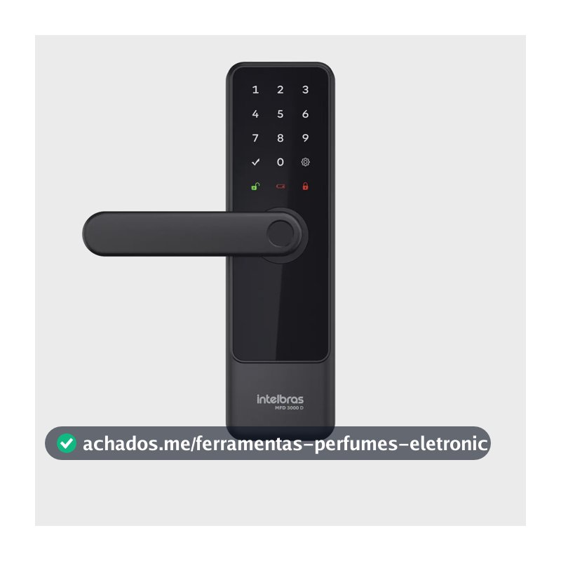 Fechadura Inteligente de Embutir com Maçaneta MFD 3000 D Intelbras