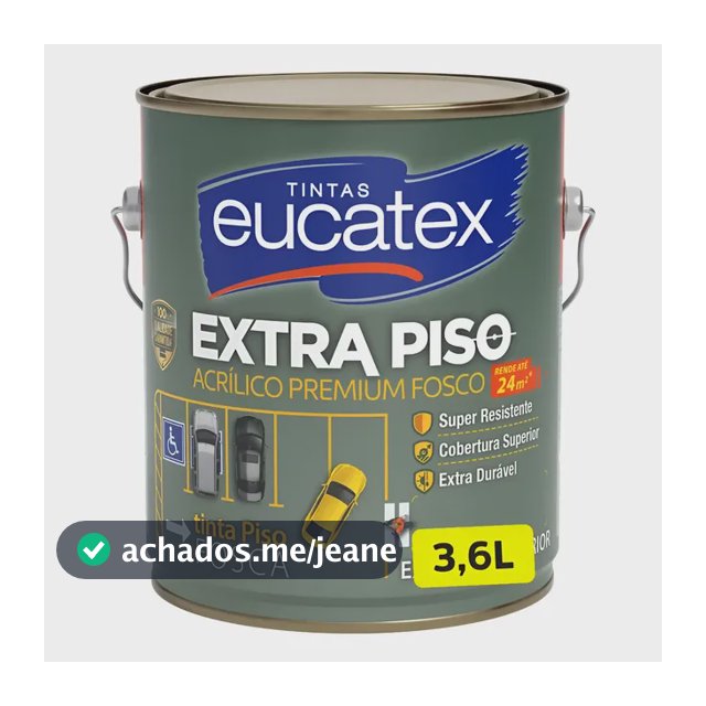 Tinta Acr Calçadas Quadras Eucatex Estacionamento 3,6 Cores