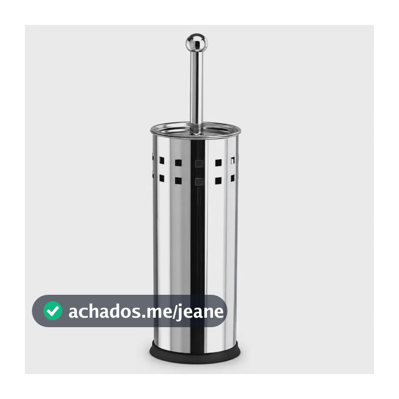 Escova Sanitária Inox Com Suporte Porta Escova Banheiro Aço Inox