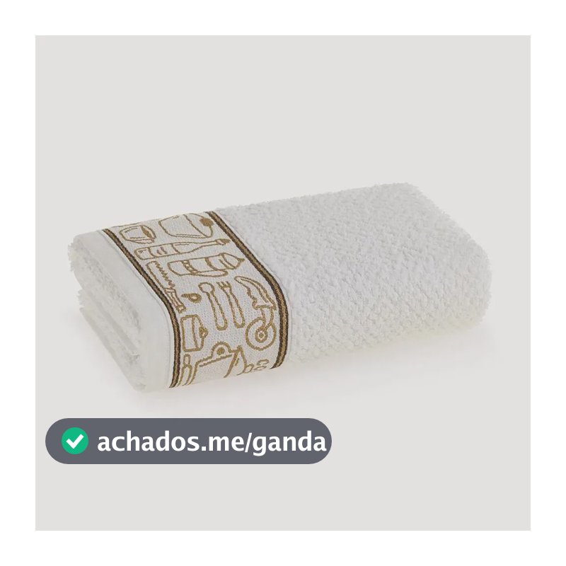 Pano De Prato Felpudo Culinária Branco Karsten Branco Culinária