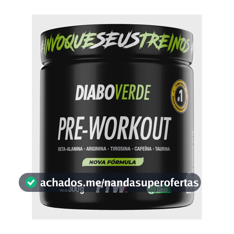 Suplemento FTW Diabo Verde Pre-Workout en pó sabor limão x 300g