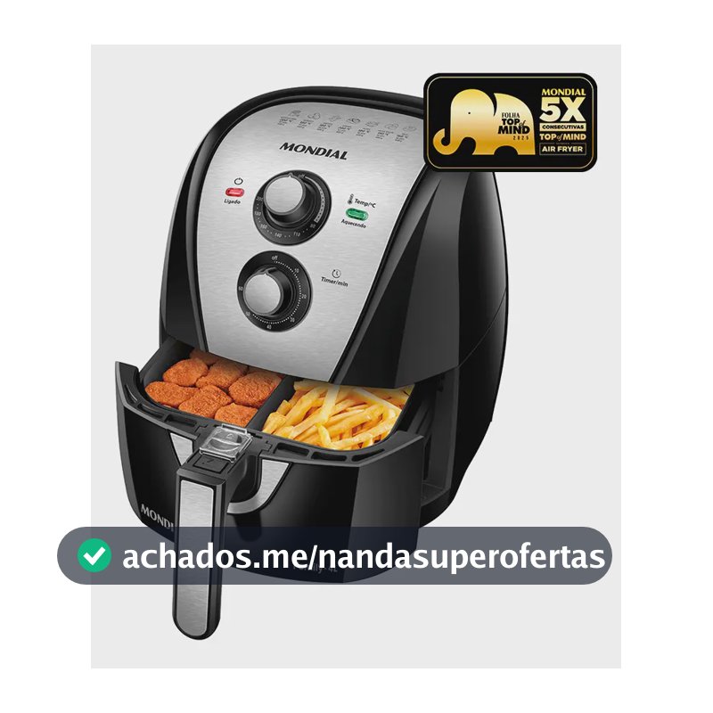 Fritadeira Sem Óleo Air Fryer 4l Mondial 1500w AFD-40-BI