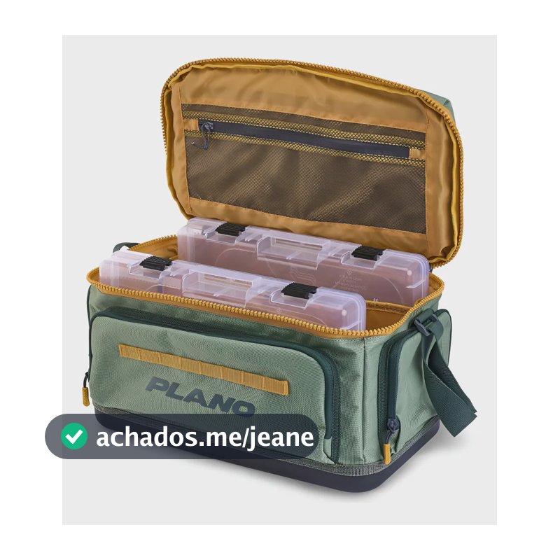 Bolsa de pesca plana Weekend Series 3700 + 2 caixas Flat Moss Color
