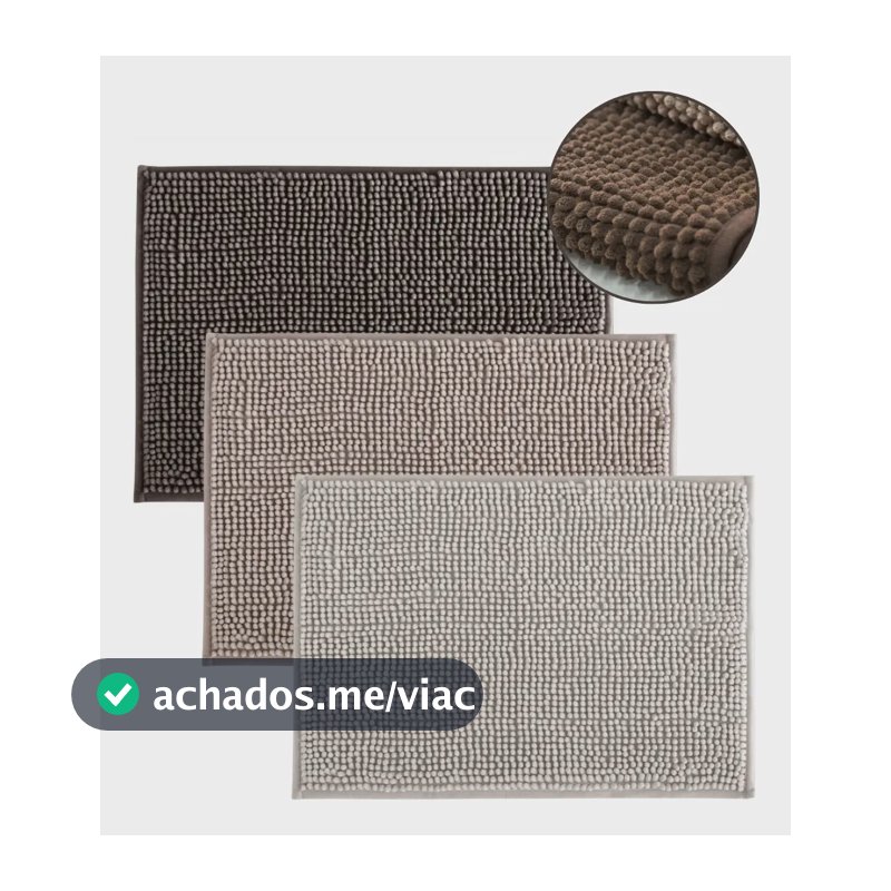 Kit 3 Tapetes De Banheiro Microfibra Bolinha Antiderrepante Cor Sortido