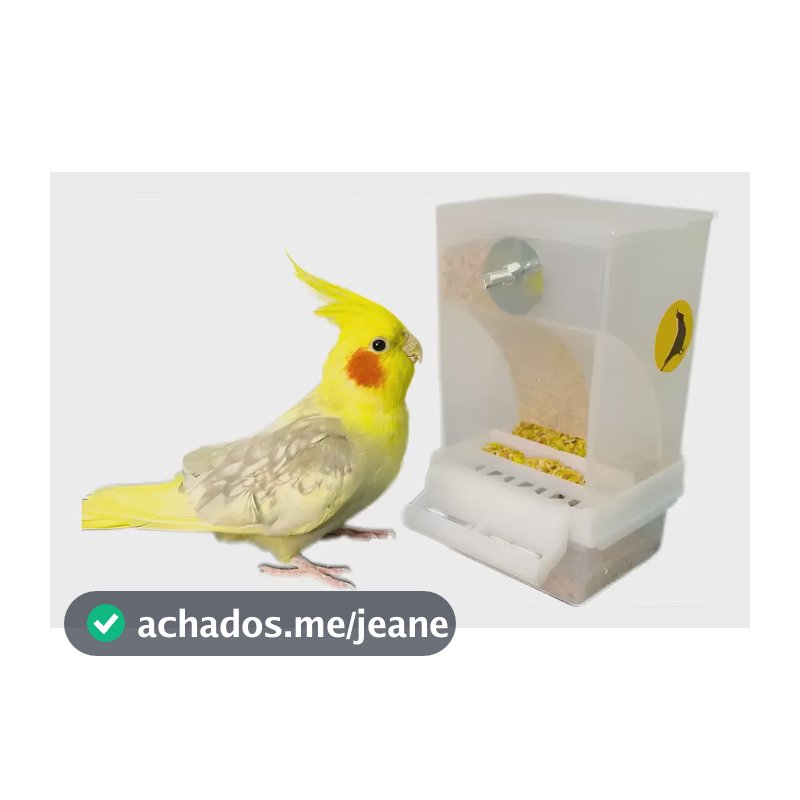 Comedouro De Sementes Para Calopsitas Automatico Fim Sujeira Branco