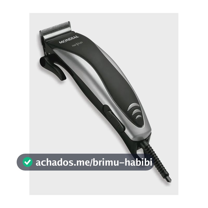 Cortador de Cabelos Hair Stylo Mondial Preto/Prata CR-02