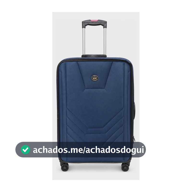 Mala Média 23kg Anac Rodinhas Resistente Village Viagem Azul-marinho