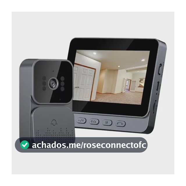 Campainha Interna De Vídeo Sem Fio Com Tela De 4.3 Ips