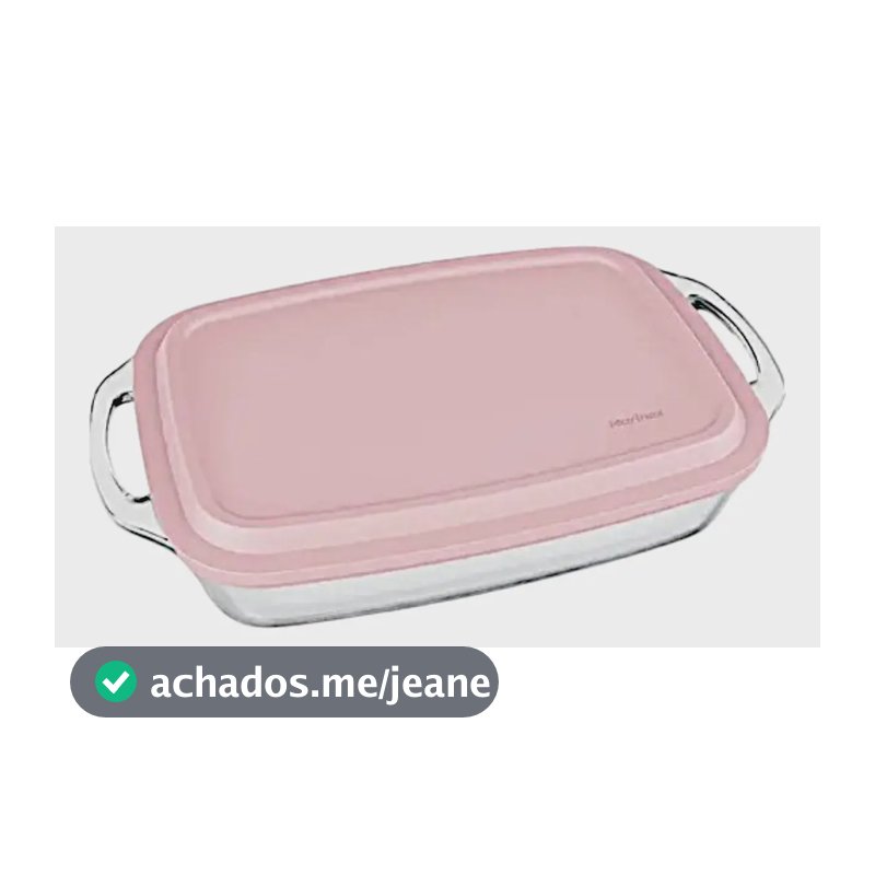 Assadeira Lasanheira De Vidro Com Tampa Marinex 3,5 Litros