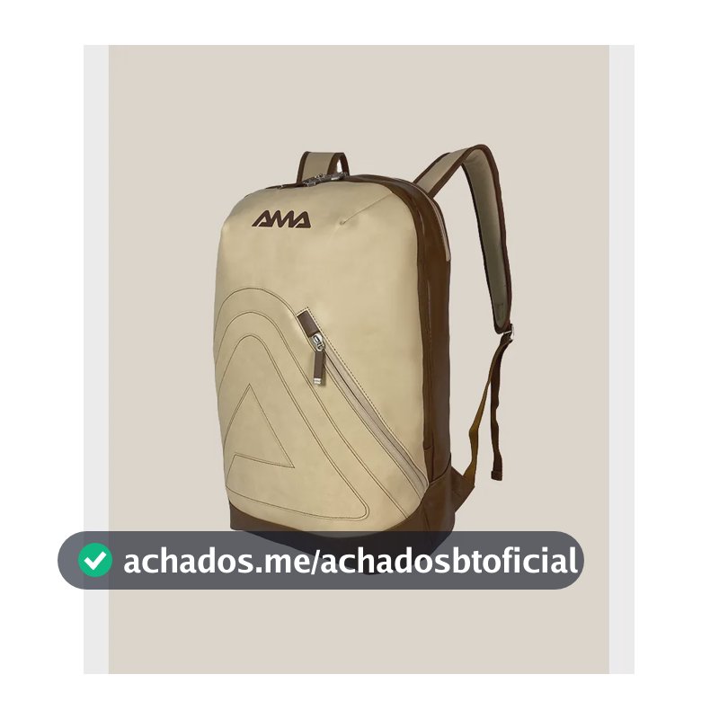 Nova Mochila Raqueteira Ama Sport Supreme Bege Beach Tennis Bege