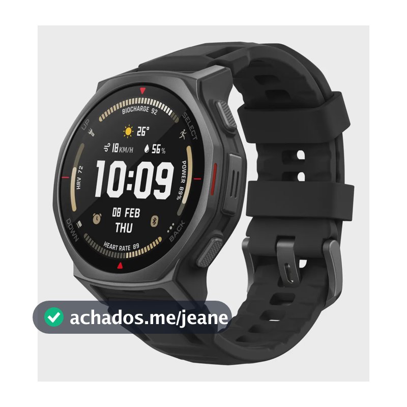 Amazfit T-rex 3 Pro Smartwatch 44mm Tela 1.32 Silicone Preto