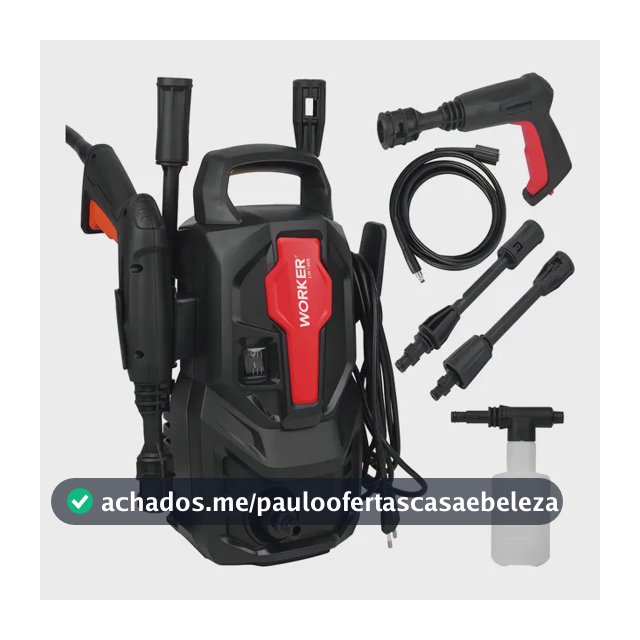 Lavadora De Alta Pressão Potente 1305lbs Kit Shampoo Worker