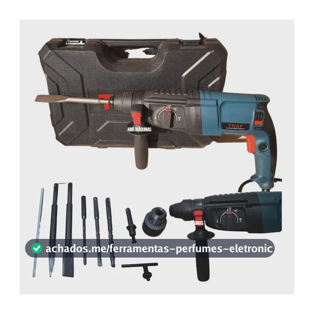 Martelete Furadeira Thaf 11253 SDS Plus 800W 4000BPM Profissional Azul