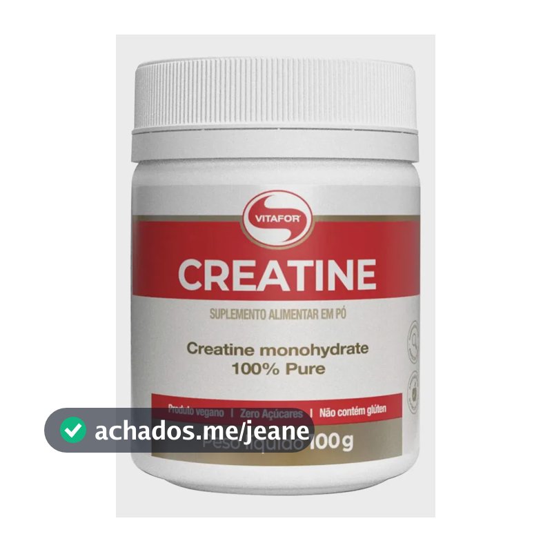 Creatina Monohidratada Creatine Sem Sabor 100g Vitafor