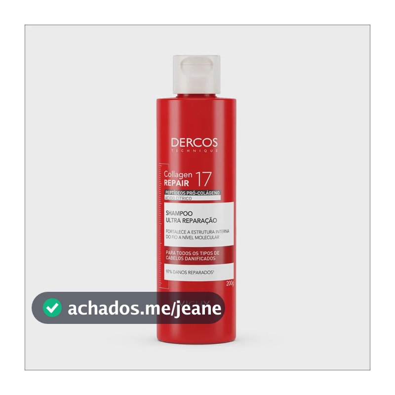 Shampoo Antiqueda Reparador Collagen Repair 17 Dercos Vichy 200ml