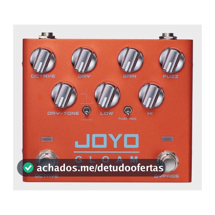 Pedal Baixo Contrabaixo Joyo R-29 Gloam Fuzz Octave Laranja Escuro