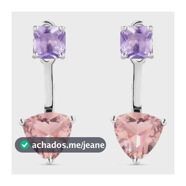 Brinco Life Colors Ii Em Prata 925 Com Cristais Rosas E Roxo
