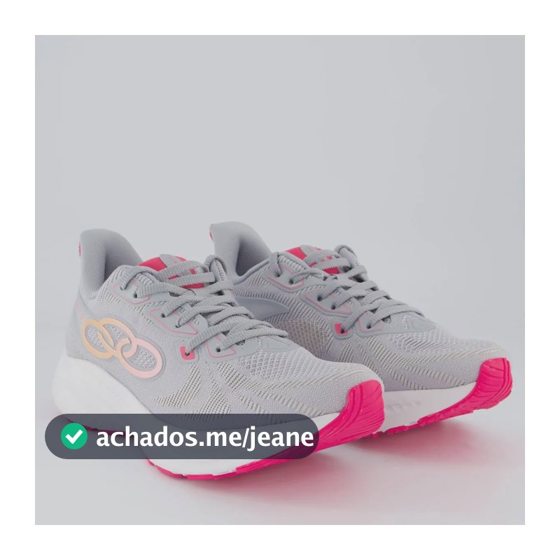 Tênis Olympikus Swift 5 Feminino Cinza E Rosa Cinza - 36,0 Br