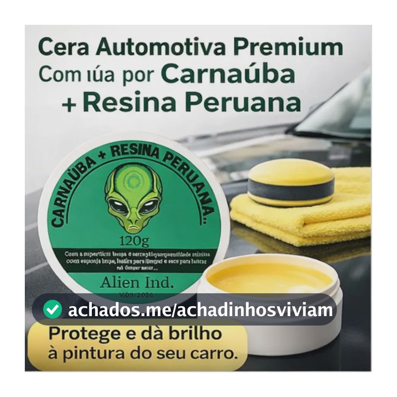 Cera Automotiva de Carnaúba para Polimento e Proteção Contra Riscos