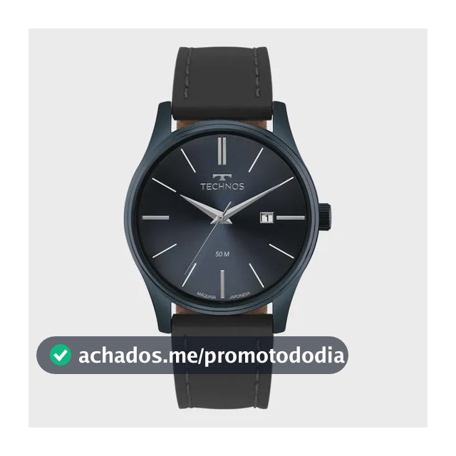 Relógio Technos Masculino Steel Azul - 2115ubv/0a Preto