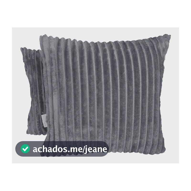 2 Capas Almofada Soft Prime 45x45cm Decor Decoração Cor Cimento
