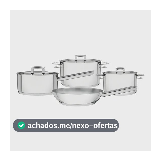 Jogo De Panelas Tramontina Brava Em Aço Inox Fundo Triplo Com Tampa Plana 4 Peças