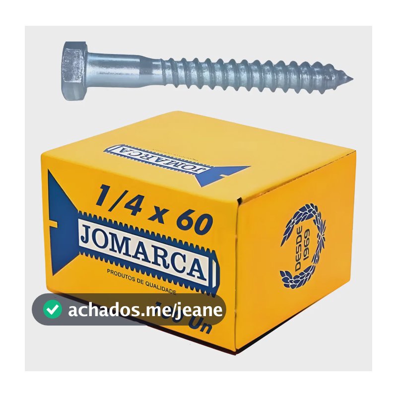 Parafuso Sextavado Rosca Soberba 1/4x60 Caixa Com 200 Peças