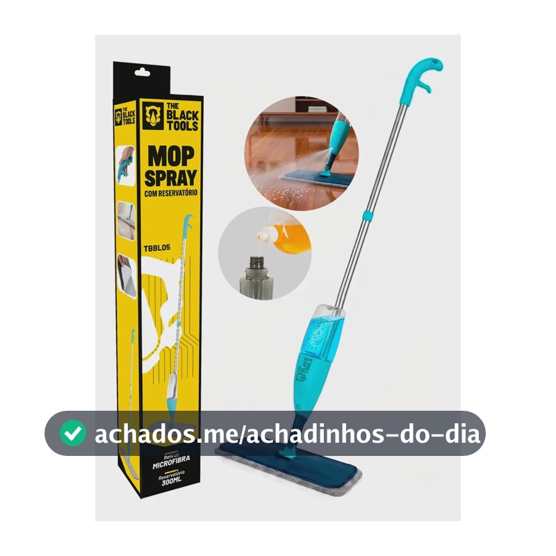 Mop Spray Rodo Com Reservatorio Vassoura Magica Limpeza  Azul