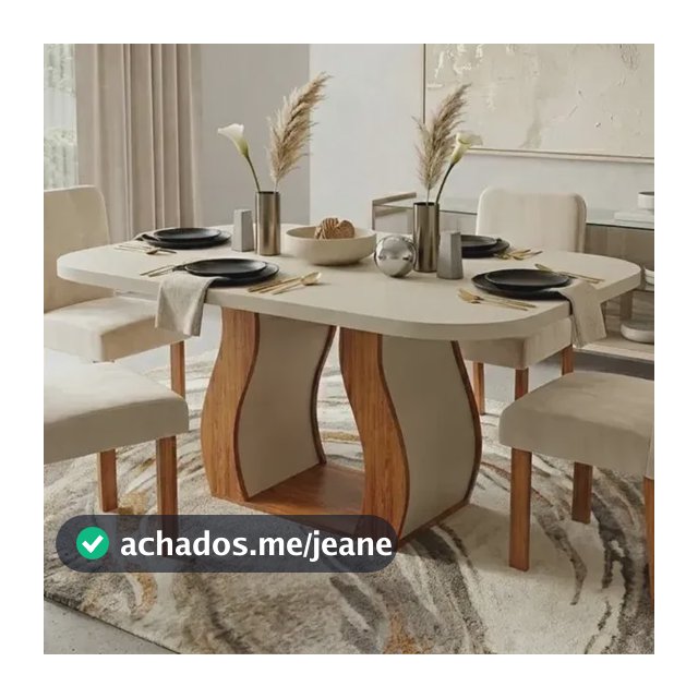 Sala De Jantar 130x90 Lisboa 4 Cadeiras Bom Pastor Naturale/off Linho Off