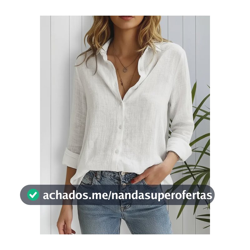 Blusa Feminina Manga Longa Leve Camisa Casual Verão