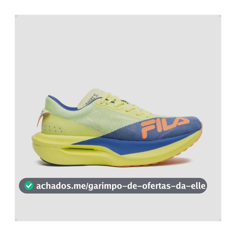 Tênis Fila Racer Carbon 3 Placa Carbono Corrida Verde/azul/laranja 40 Br