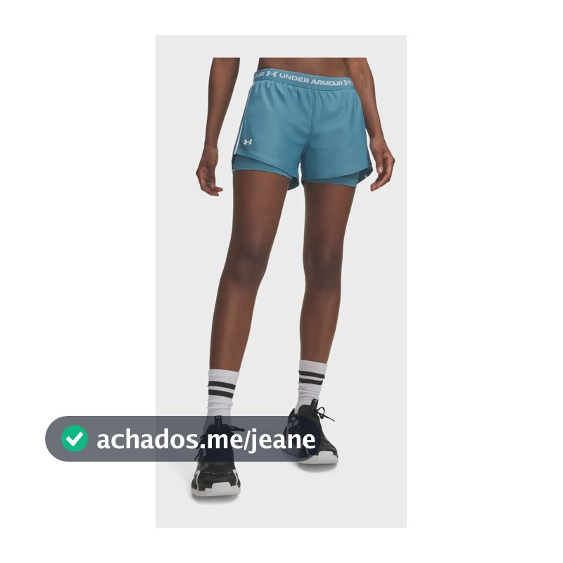Shorts De Treino 2 Em 1 Under Armour Tech Play Azul Gg
