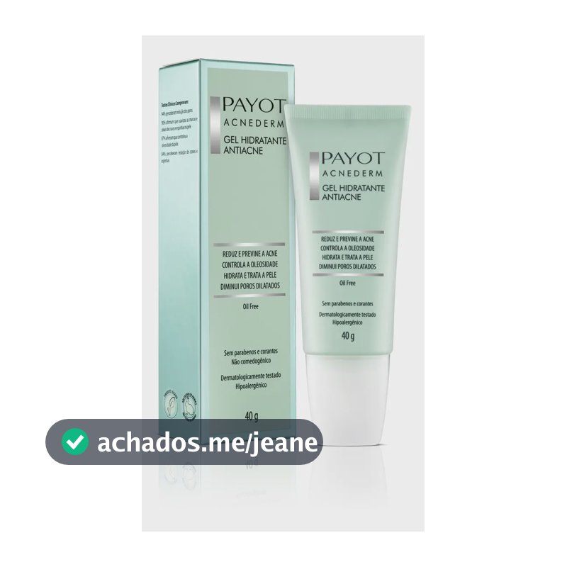 Acnederm Gel Hidratante Facial Antiacne Payot 40g Momento de aplicação Dia/Noite Tipo de pele Todo tipo de pele
