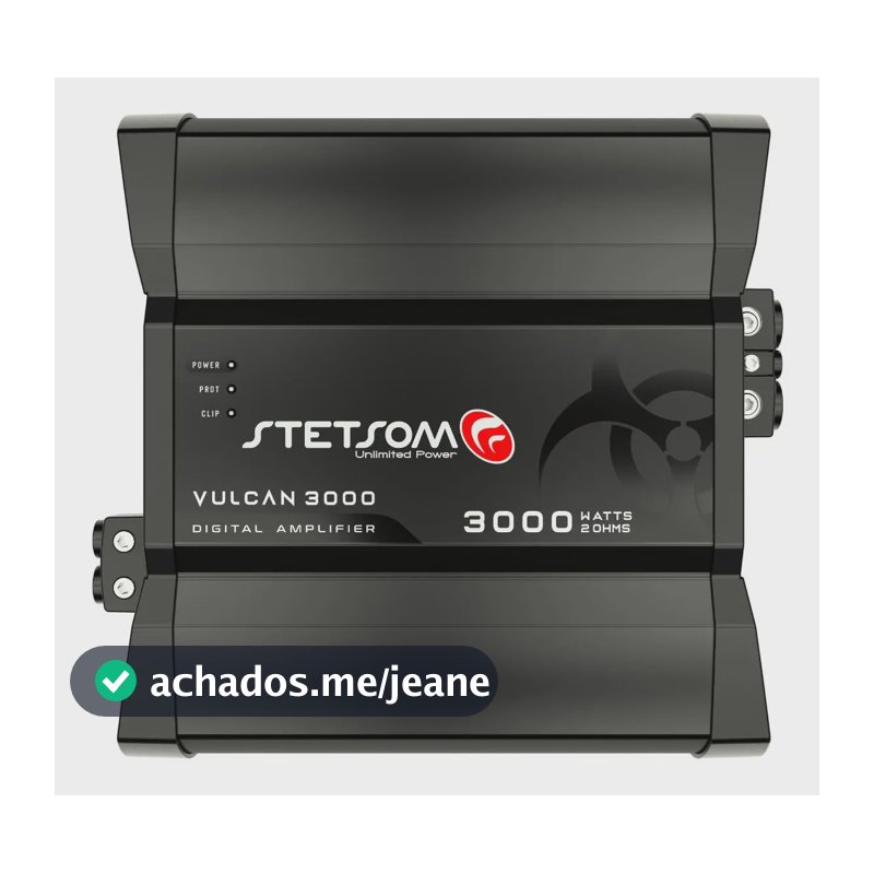 Módulo Amplificador Stetsom Vulcan 3000 Full Range de 3000W RMS e 2 Ohms