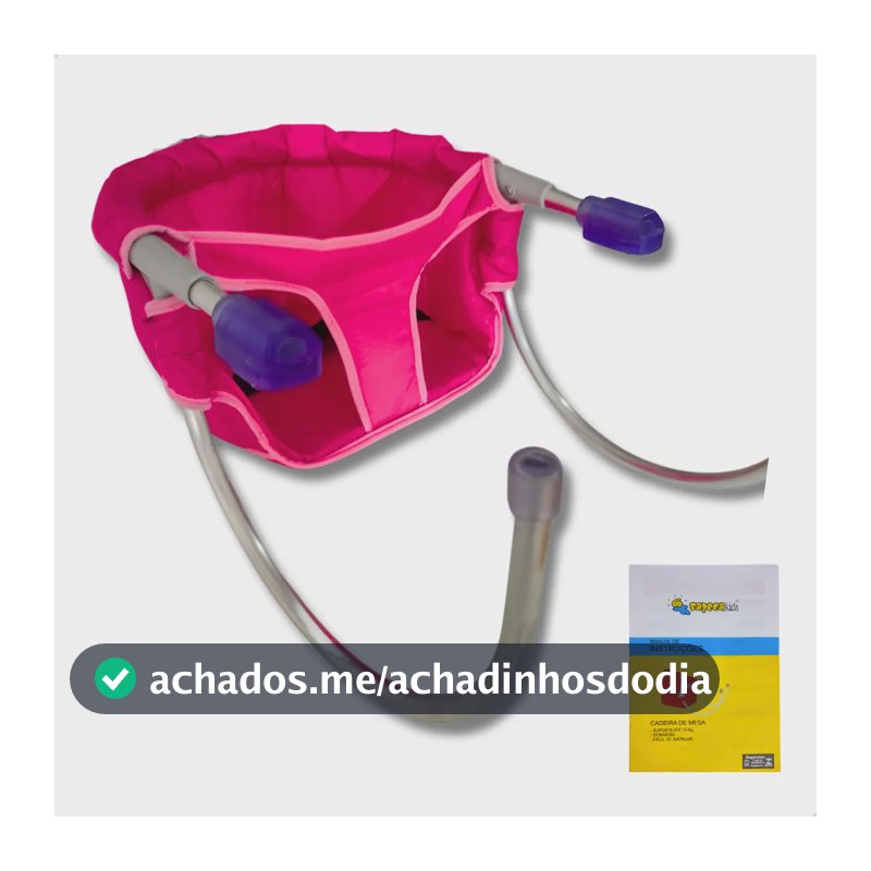 Cadeira Alimentação Suspensa Super Compacta Bebe 6+ Meses Cor Liso Rosa
