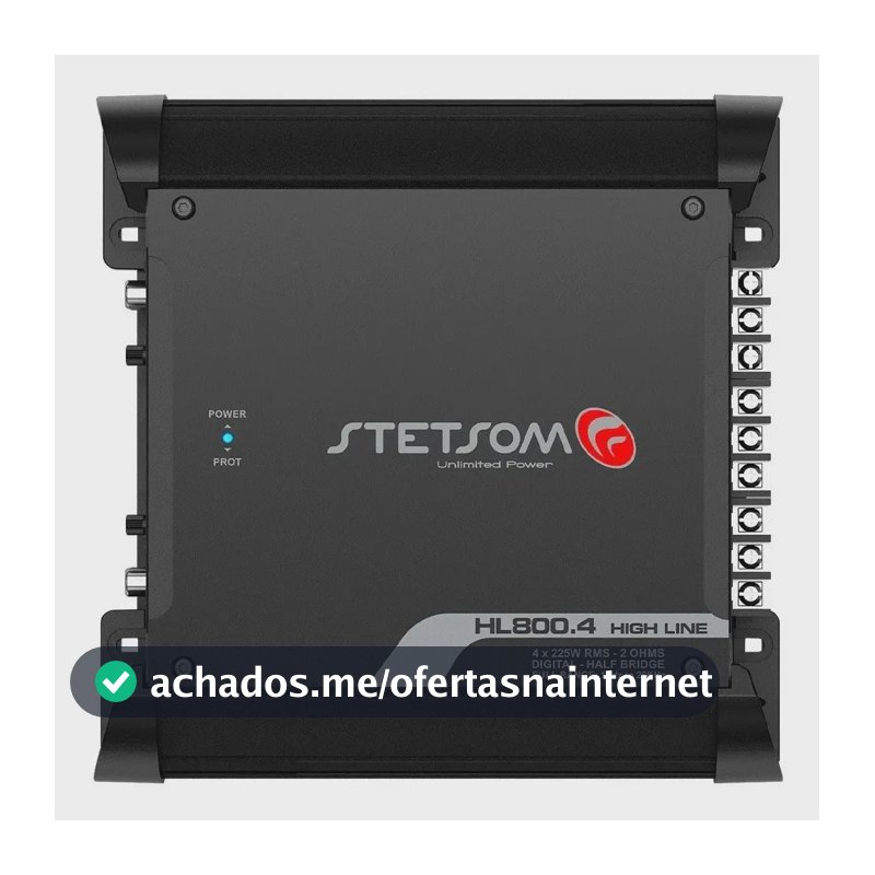 Módulo Amplificador Stetsom High Line HL 800.4 de 800W para 4 Canais e 2 Ohms