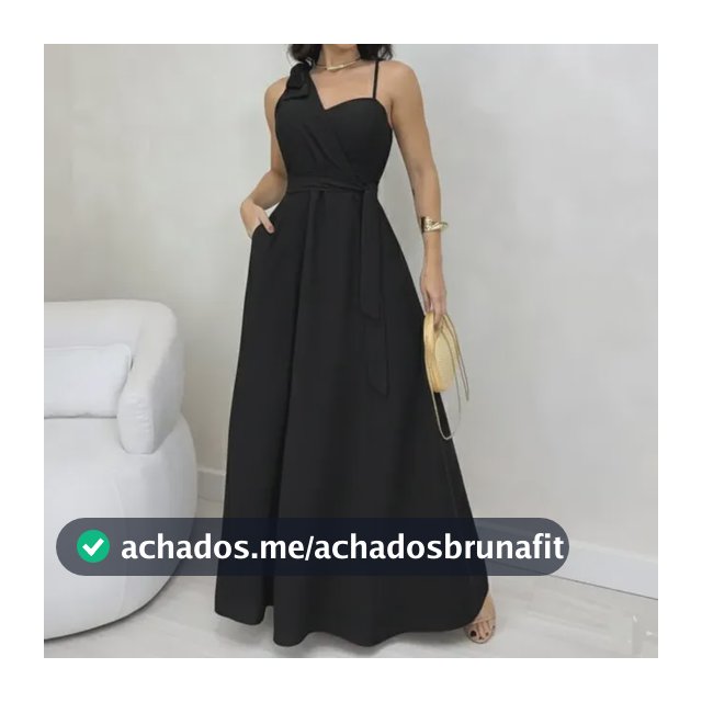 Vestido Longo Feminino Com Decote Transpassado Com Bojo