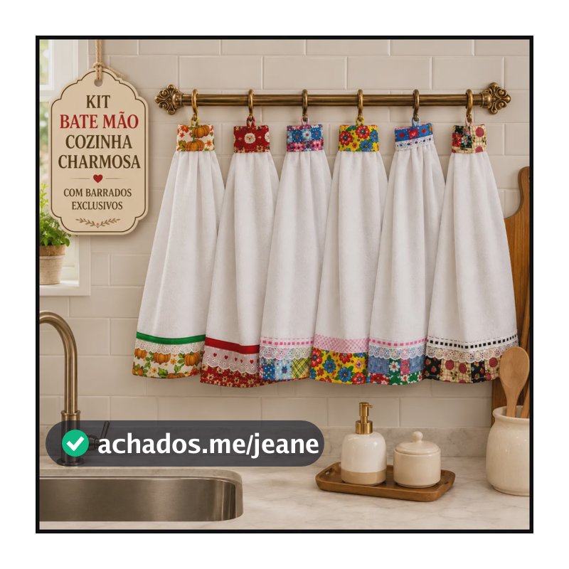 Bate Mão Pano De Prato Cozinha Barrados Sortidos Kit 2 Peças Branco Sortidos