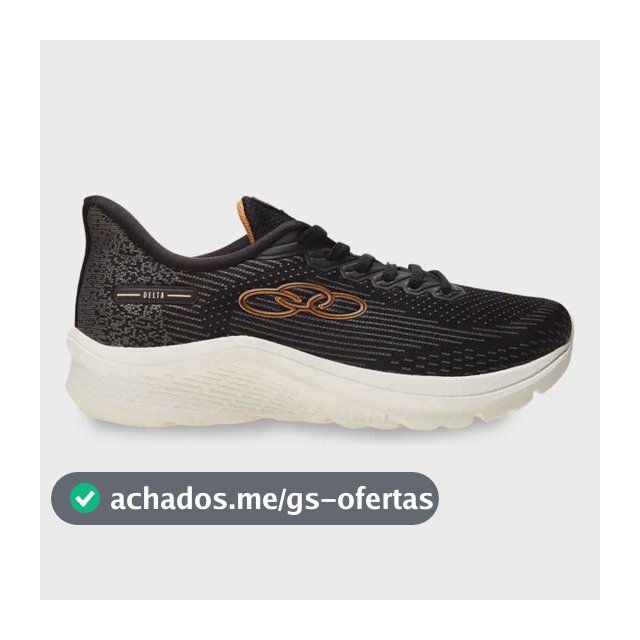 Tênis Masculino E Feminino Delta 122 Olympikus Preto/chumbo Liso 36 Br