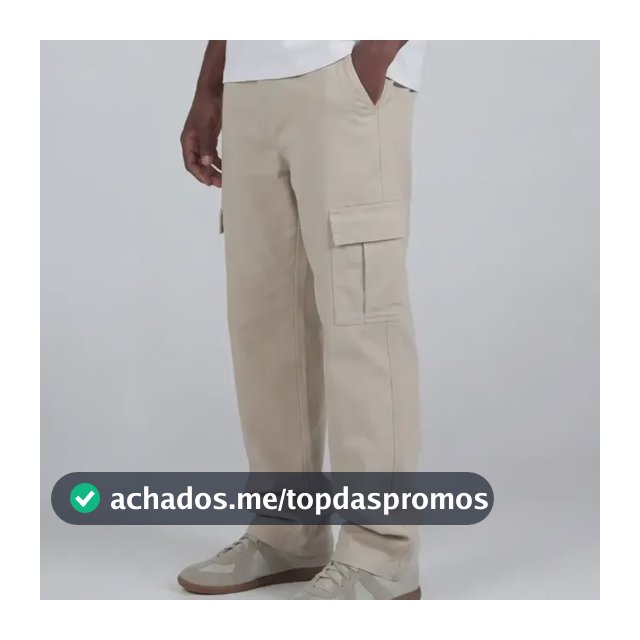 Calça Cargo Premium Masculina Sarja Skate Larga Streetwear