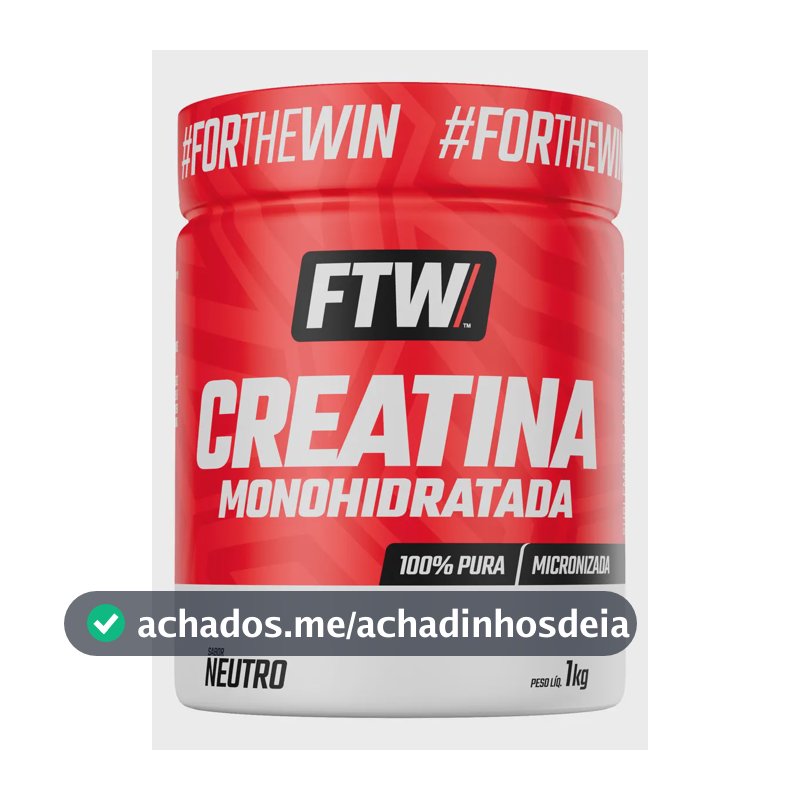 Creatina Monohidratada 100% pura Pote em pó sem sabor 1kg FTW