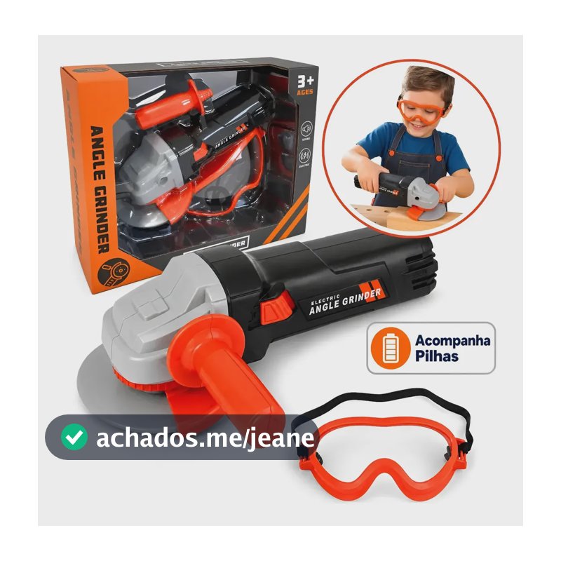 Kit de ferramentas de brinquedo Atacarejo Kids Lixadeira de brinquedo