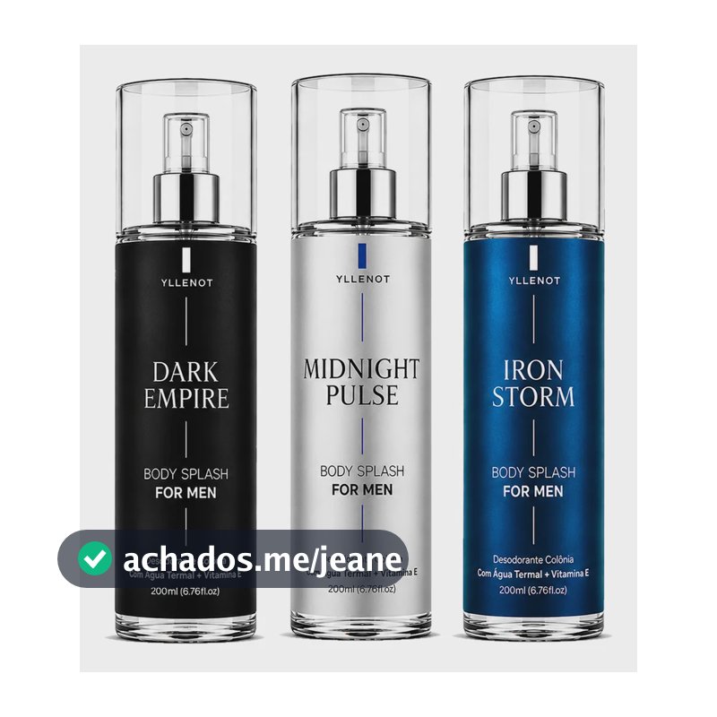 Kit 3 Body Splash Masculino 200ml Perfume De Luxo For Men