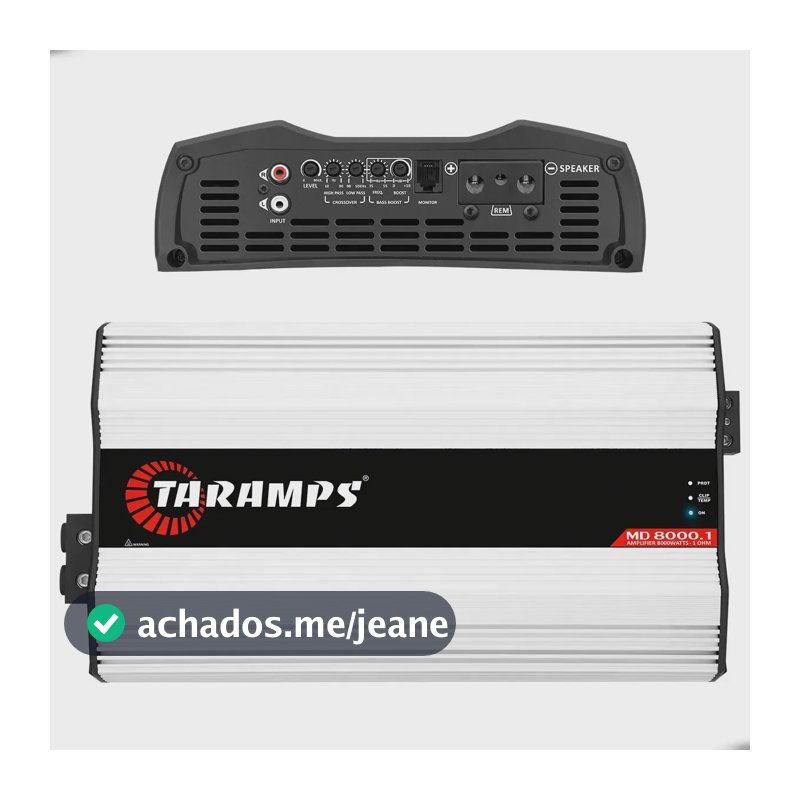 Modulo Taramps Md 8000.1 1 Ohm 1canal 8000w Rms Amplificador Branco