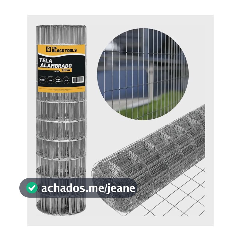 Tela Soldada Galvanizada Para Cerca 25x1 Metros Fio 1,60mm