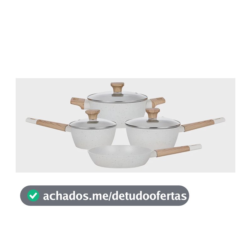 Conjunto Panelas Studio Cook 5 Pçs Indução Marmol Mimo Style