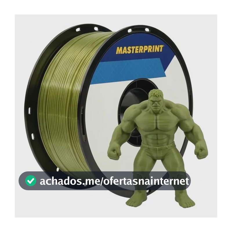 Filamento 3d Masterprint Petg 1.75mm 1kg Alta Resistência Verde Oliva